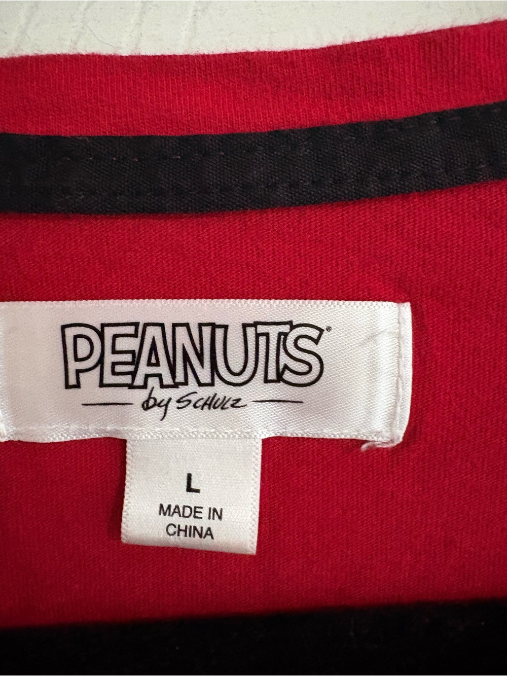 Peanuts Snoopy pajama set winter comfy cozy soft red sleepwear L - Picture 3 of 5
